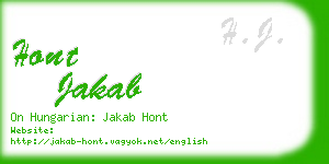 hont jakab business card